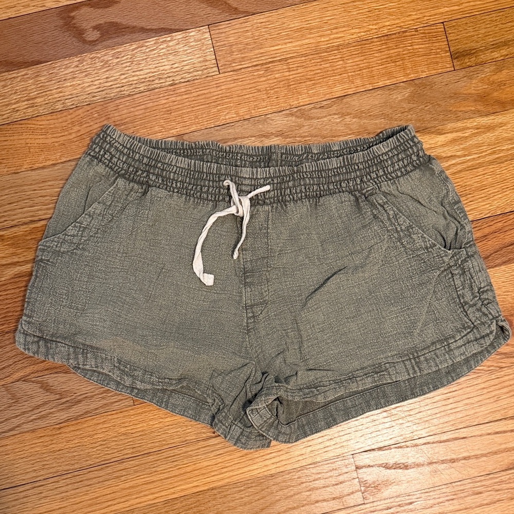 Rip Curl Olive Drawstring Athletic Shorts